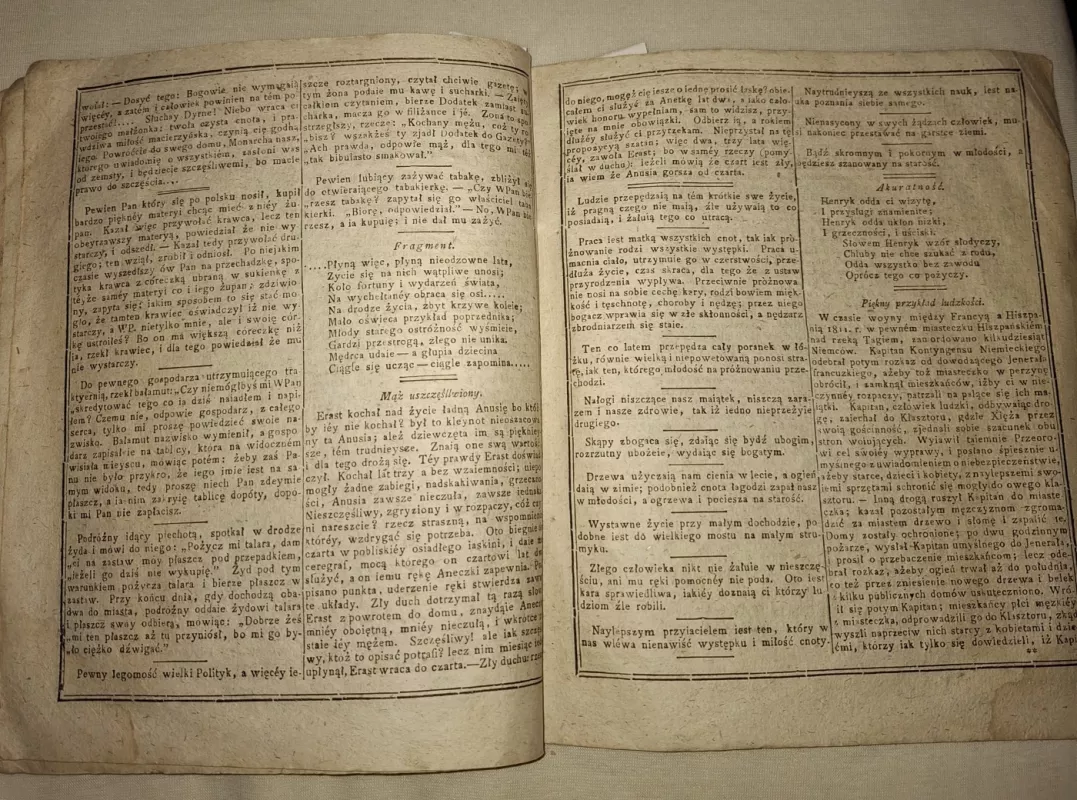KALENDARZ POLSKI, RUSKI, aSTRONOMICZNY i GOSPODANSKI NA ROK PANSKI 1827. - ---, ---, knyga 5