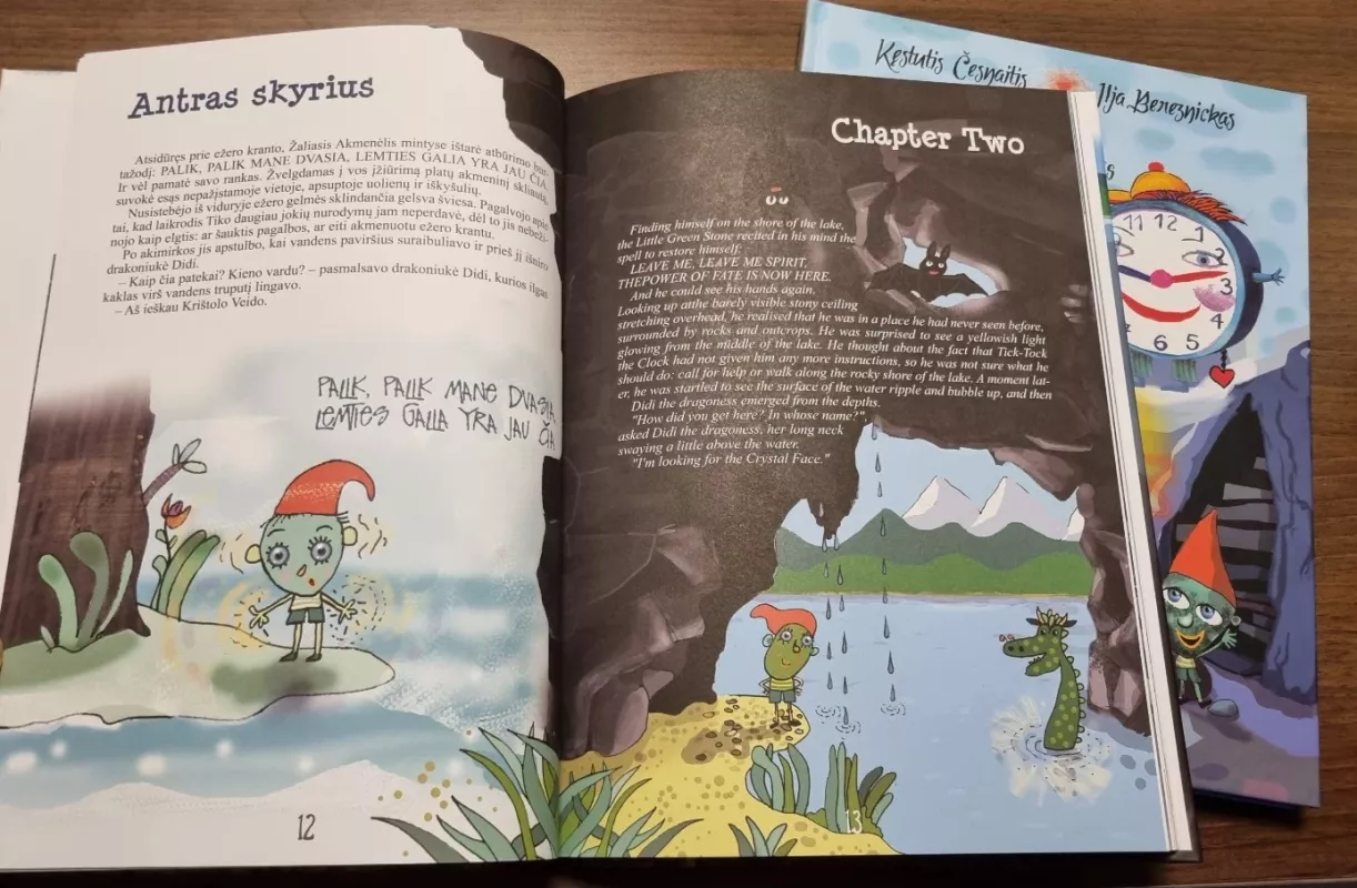 "Žaliasis Akmenėlis ir Krištolo Veidas" ir "Žaliasis Akmenėlis ir Laikrodis Tiko" - Kęstutis Česnaitis ir Ilja Bereznickas, knyga 5
