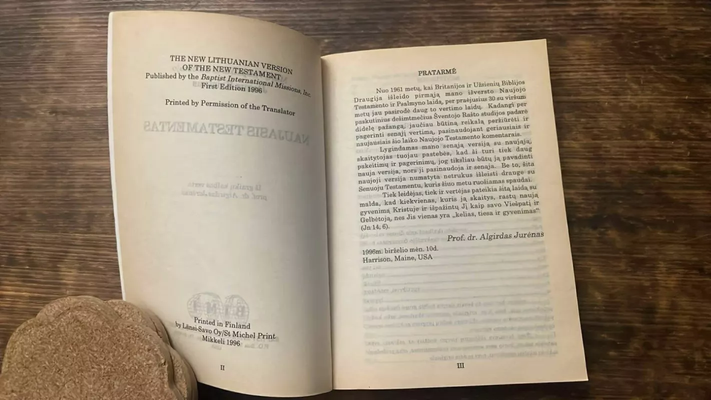 Naujasis testamentas - Algirdas Jurėnas, knyga 4