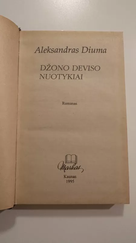 Džono Deviso nuotykiai - Aleksandras Diuma, knyga 3