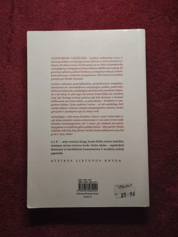 Kultūrų interpretavimas - Clifford Geertz, knyga 4