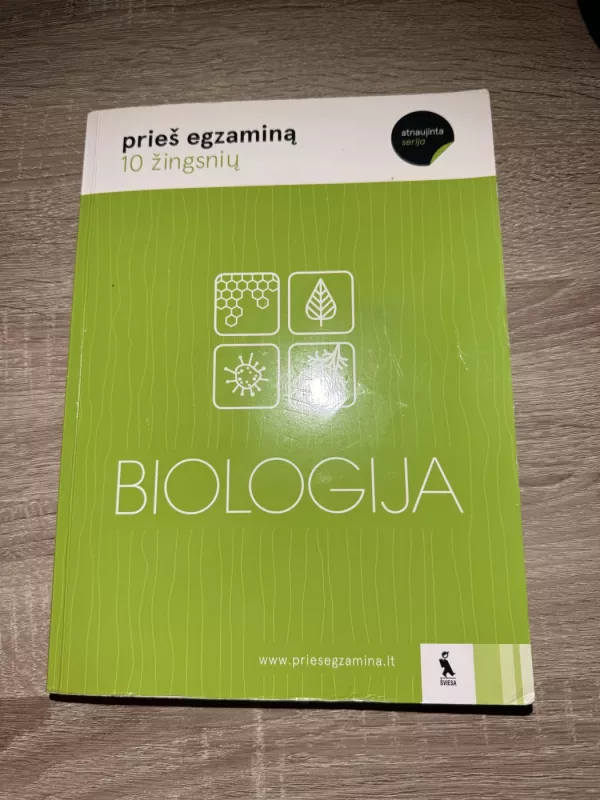 Biologija: 10 žingsnių prieš egzaminą - Inga Viltrakienė, Margarita Purlienė, knyga 2