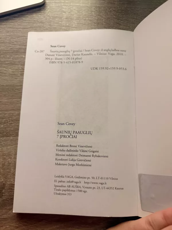 7 efektyvių paauglių įpročiai - Sean Covey, knyga 3