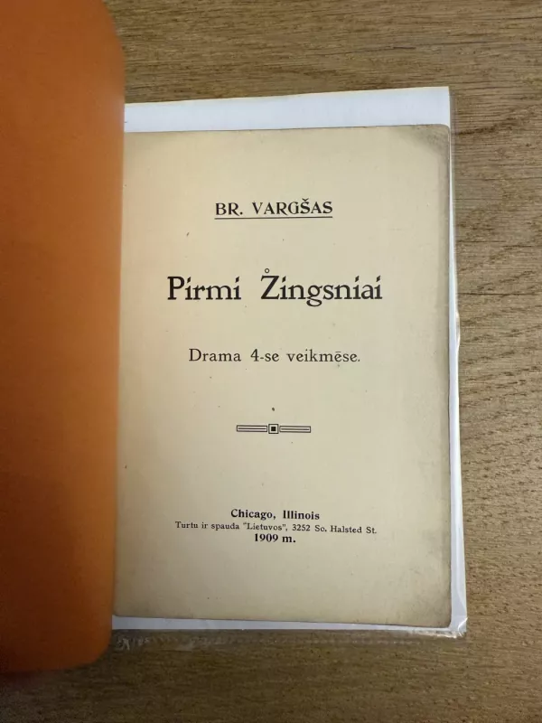 Pirmi žingsniai. Drama - Bronius Laucevičius-Vargšas, knyga 3