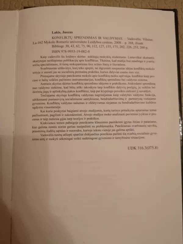 Konfliktų sprendimas ir valdymas - Juozas Lakis, knyga 3