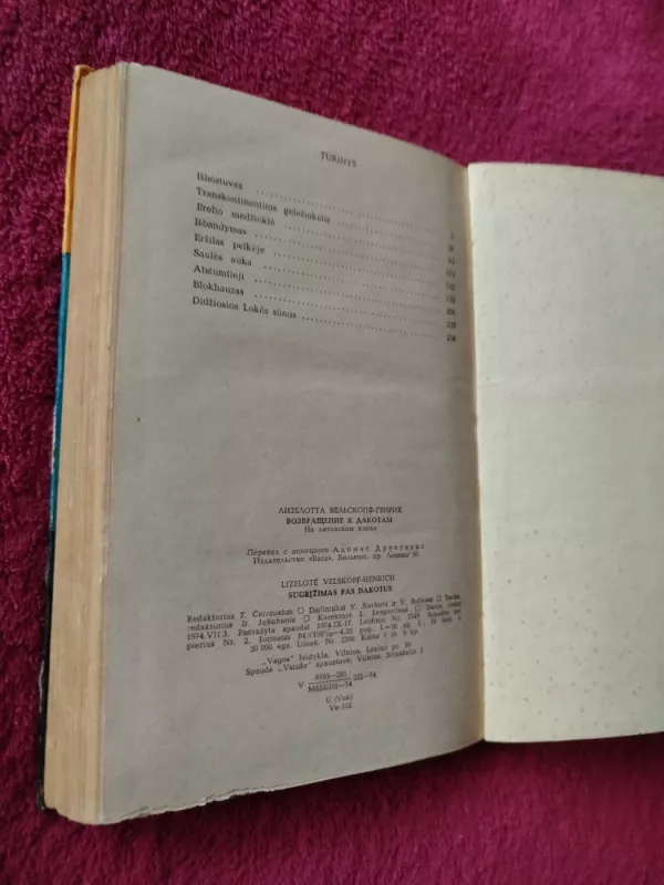 Sugrįžimas pas dakotus - Lizelotė Velskopf-Henrich, knyga 5