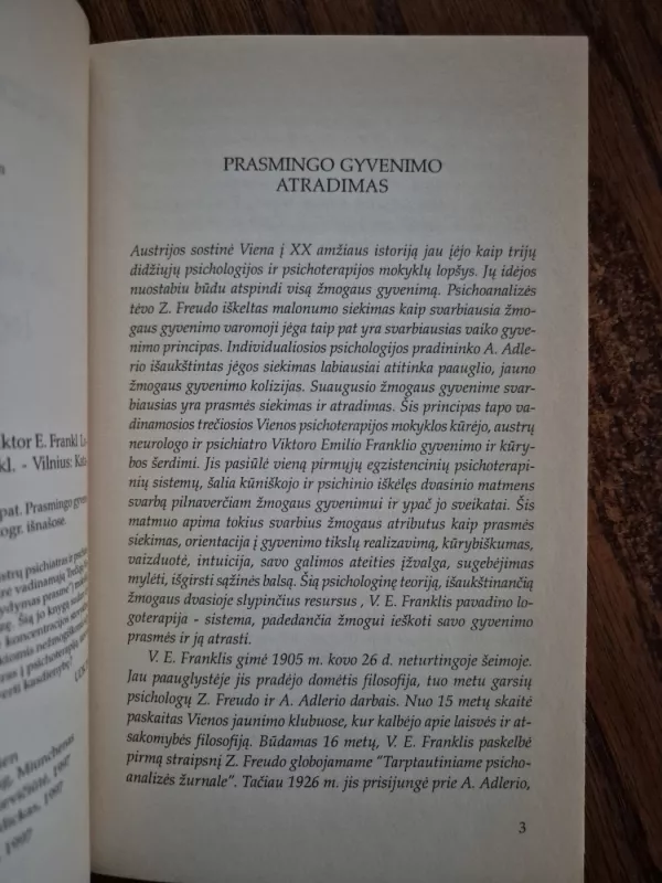Žmogus ieško prasmės - Frankl Viktor, knyga 3