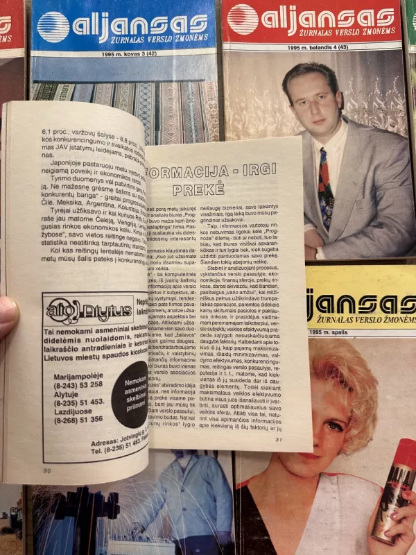 Aljansas: Žurnalas verslo žmonėms. 1995 m. sausis-gruodis. - Autorių kelektyvas, knyga 3
