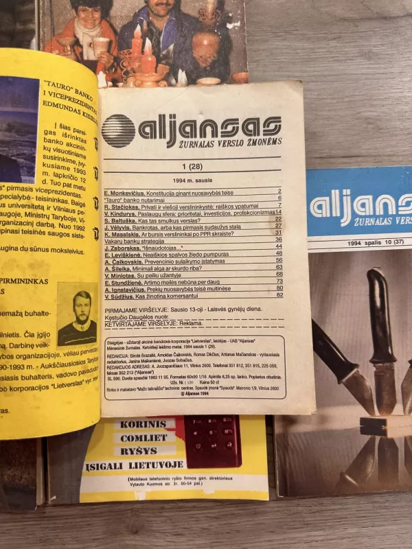 Aljansas: Žurnalas verslo žmonėms. 1994 m. - Autotių kolektyvas, knyga 3