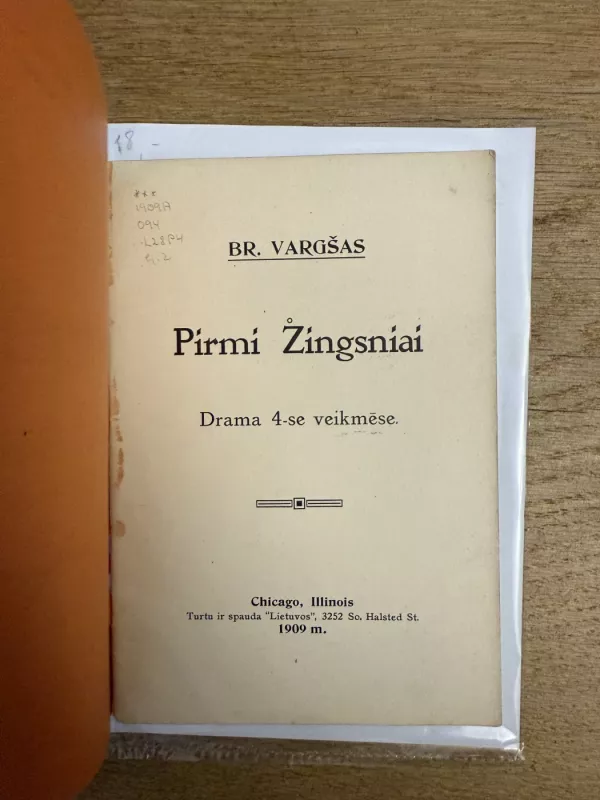 Pirmi žingsniai. Drama - Bronius Laucevičius-Vargšas, knyga 3