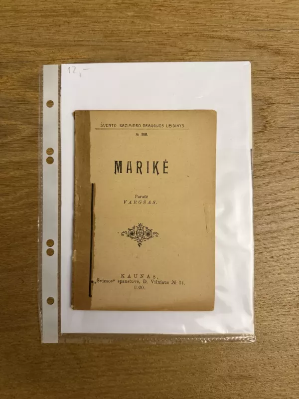 Marikė - Bronius Laucevičius-Vargšas, knyga 2