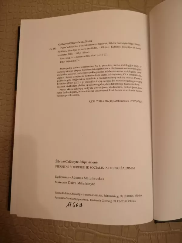 Pierre'as Bourdieu ir socialiniai meno žaidimai - Autorių Kolektyvas, knyga 4