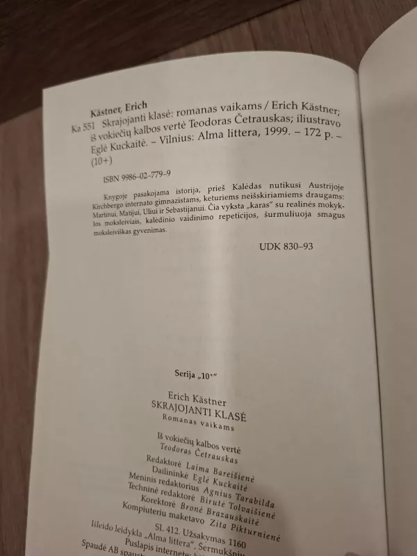 Skrajojanti klasė - Erich Kastner, knyga 3