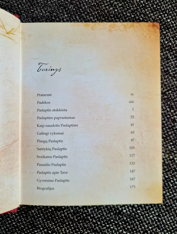 Paslaptis. The Secret - Rhonda Byrne, knyga 6