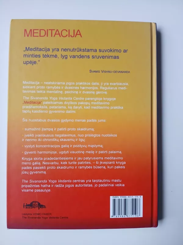 Meditacija - The Sivananda Yoga Vedanta Centre, knyga 3