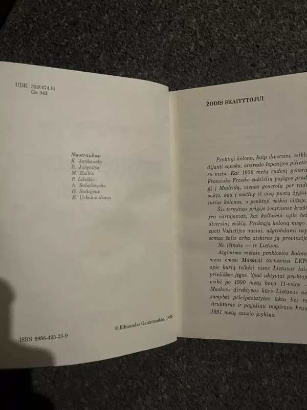 Penktoji kolona - Edmundas Ganusauskas, knyga 6