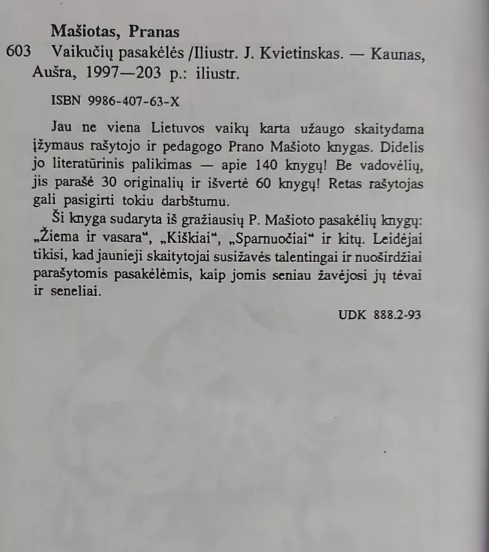 Vaikučių pasakėlės - Pranas Maišiotas, knyga 3