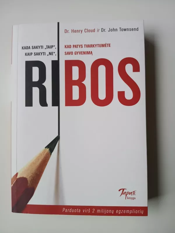 Ribos. Kada sakyti „taip“, kaip sakyti „ne“, kad patys tvarkytumėte savo gyvenimą - Dr. Henry Cloud ir Dr. John Townsend, knyga 2
