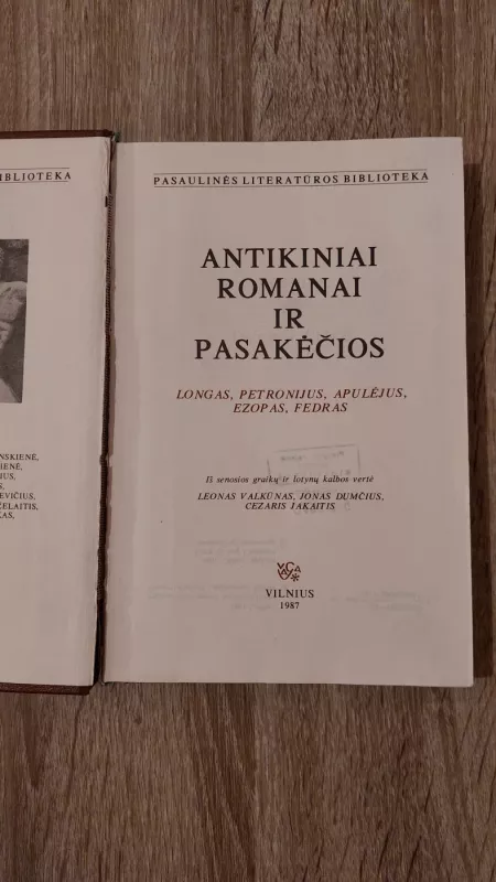 Antikiniai romanai ir pasakėčios - Autorių Kolektyvas, knyga 3