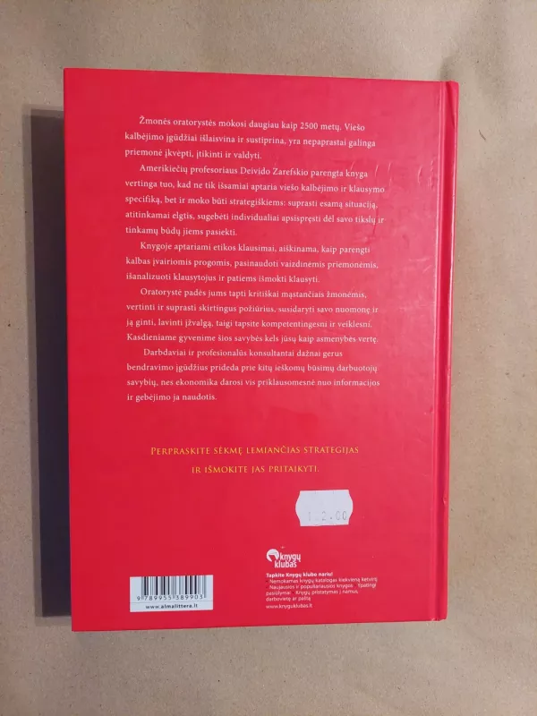 Oratorystės menas - David Zarefsky, knyga 3