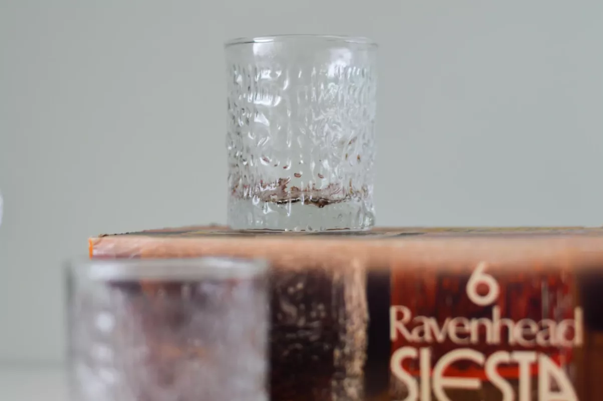 Vintage Ravenhead Glass England John Clappison krištolo stiklinė Siesta - , namai ir interjeras 3