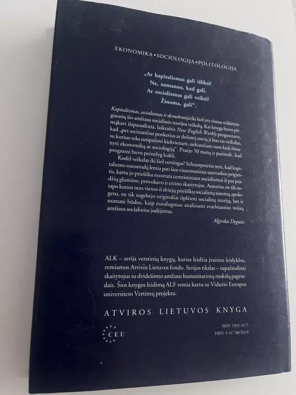 Kapitalizmas, socializmas ir demokratija - Joseph A. Schumpeter, knyga 3