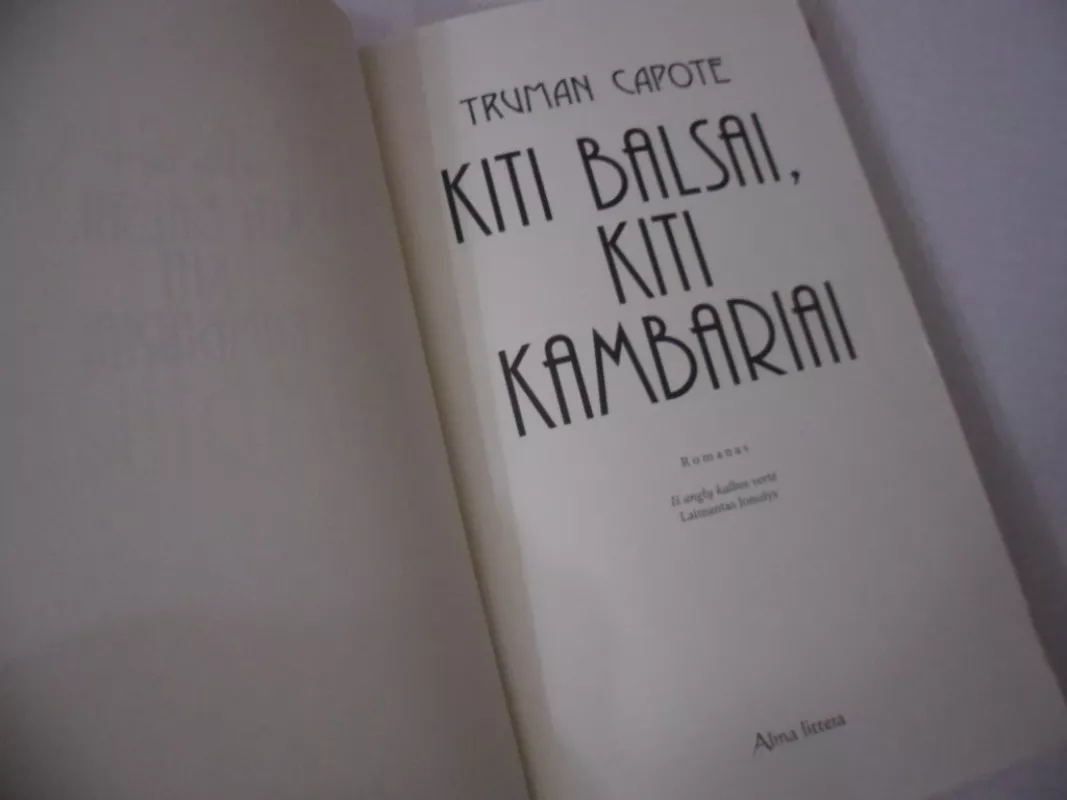 Kiti balsai, kiti kambariai - Truman Capote, knyga 4
