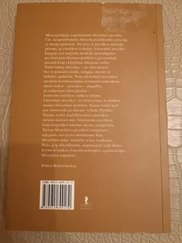 Filosofinė poetika - Tomas Kačerauskas, knyga 3