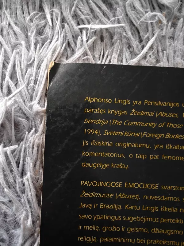 Pavojingos emocijos - A. Lingis, knyga 4