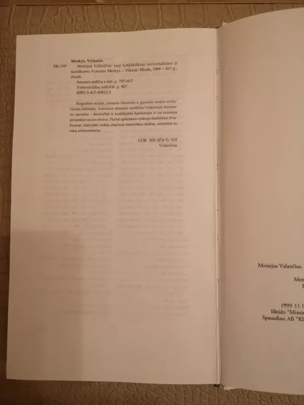 Motiejus Valančius. Tarp katalikiškojo universalizmo ir tautiškumo - Vytautas Merkys, knyga 3