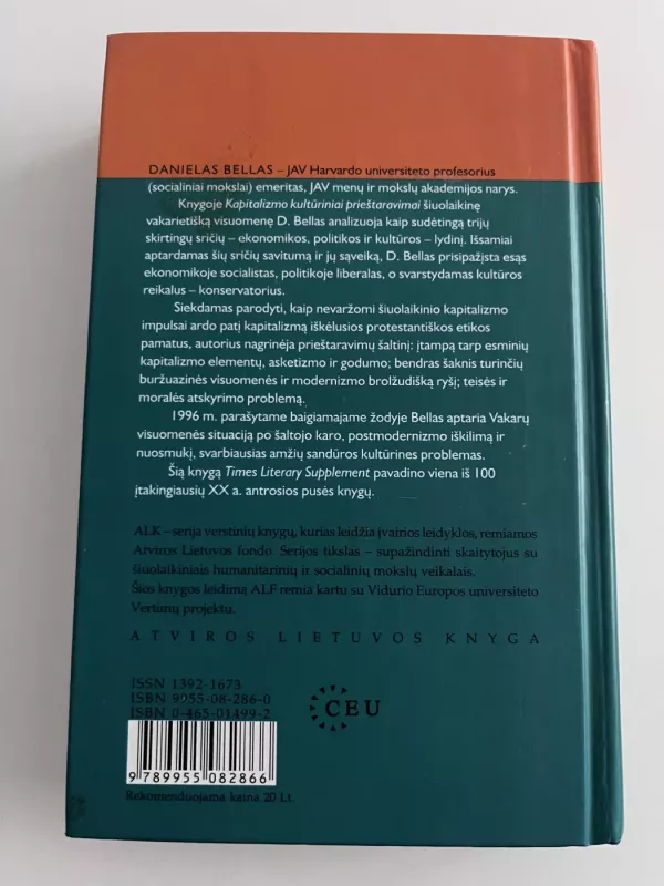 Kapitalizmo kultūriniai prieštaravimai - Daniel Bell, knyga 3