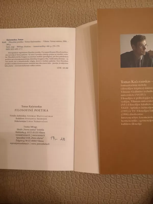 Filosofinė poetika - Tomas Kačerauskas, knyga 4