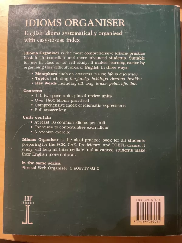 Idioms Organiser - Jon Wright, knyga 3