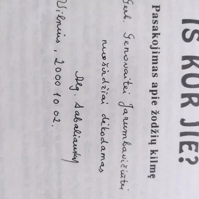 Iš kur jie? Pasakojimas apie žodžių kilmę - Algirdas Sabaliauskas, knyga 5