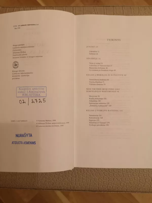 Motiejus Valančius. Tarp katalikiškojo universalizmo ir tautiškumo - Vytautas Merkys, knyga 6