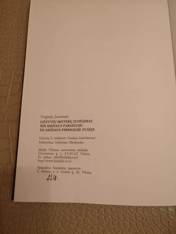 Lietuvių moterų judėjimas XIX amžiaus pabaigoje - XX amžiaus pirmojoje pusėje - Virginija Jurėnienė, knyga 4