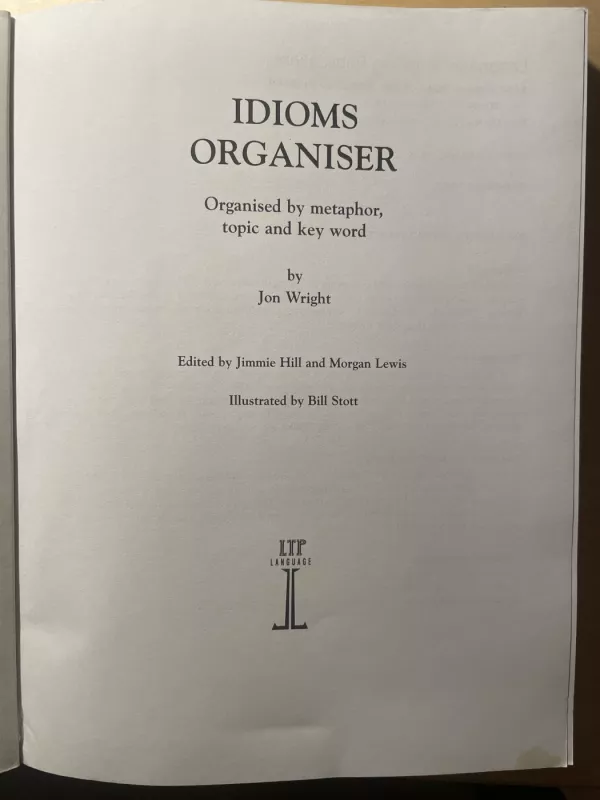 Idioms Organiser - Jon Wright, knyga 4