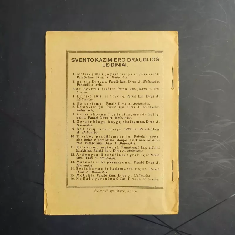 Mokykla - Antanas Maliauskis, knyga 3