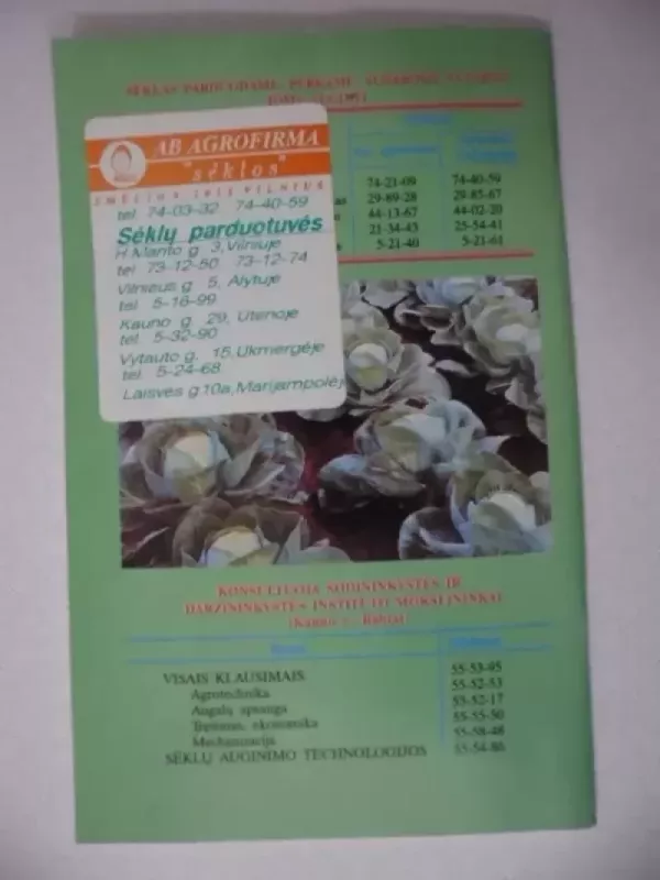 Daržovių veislės. Ankstyvos ir vėlyvos... Laukui ir šiltnamiui... Šeimai ir turgui.. - Juozas Jurkšaitis, knyga 4