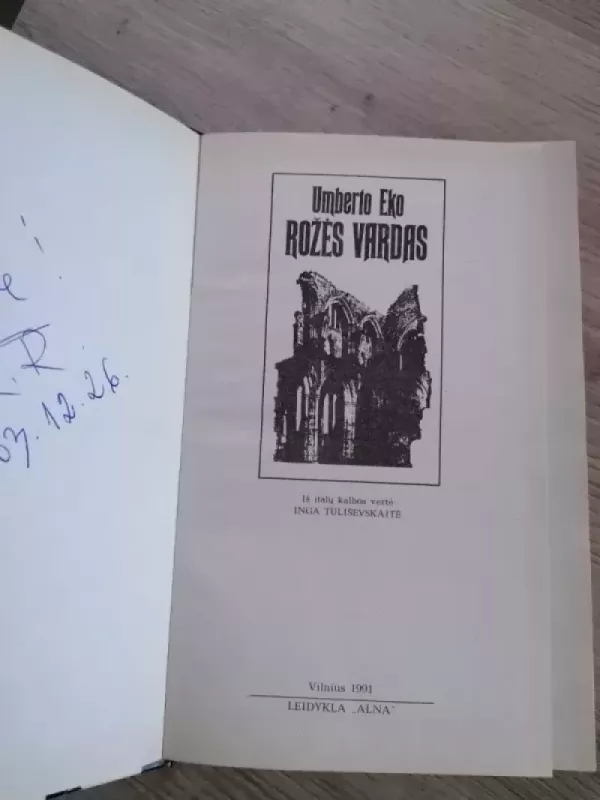 Rožės vardas - Umberto Eco, knyga 3