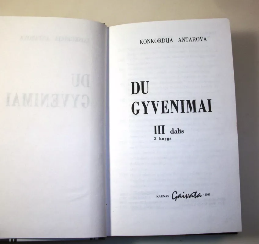 Du gyvenimai III dalis 2 knyga - Konkordija Antarova, knyga 6