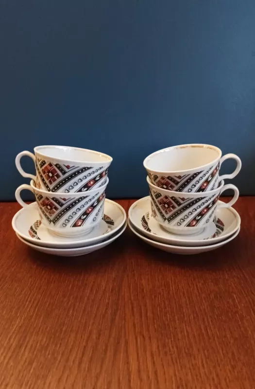 Puodeliai su lėkštute, 200ml, 4vnt., Ternopilio - , namai ir interjeras 3