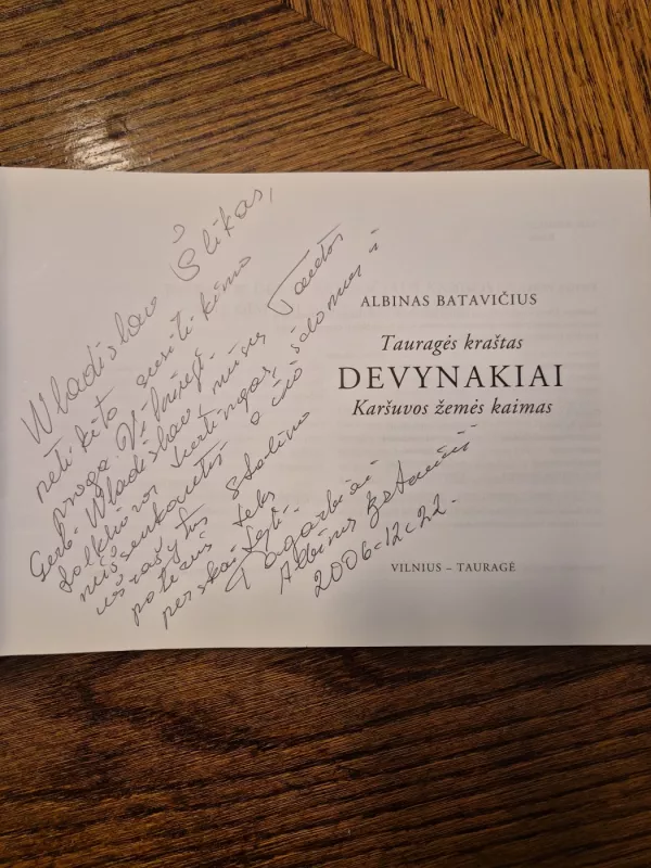 Tauragės kraštas. Devynakiai - Karšuvos žemės kaimas - Albinas Batavičius, knyga 3