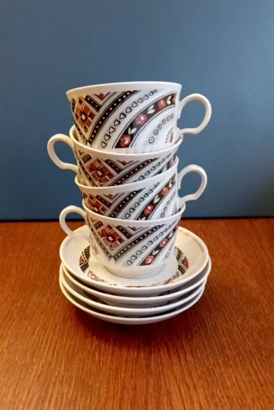 Puodeliai su lėkštute, 200ml, 4vnt., Ternopilio - , namai ir interjeras 2