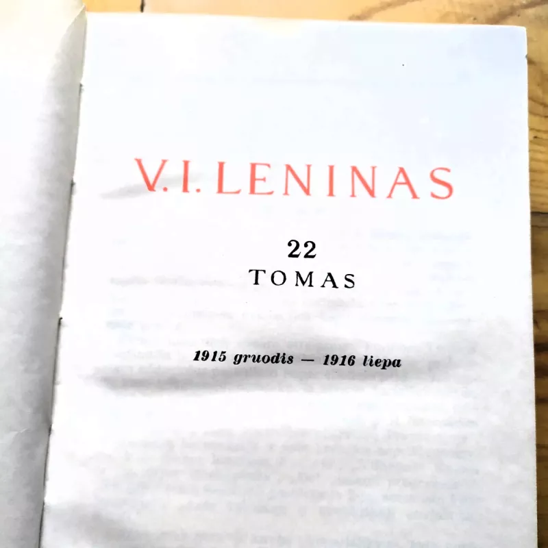 V.I.Lienin / Raštai 22 t. - V.I.Lienin, knyga 3