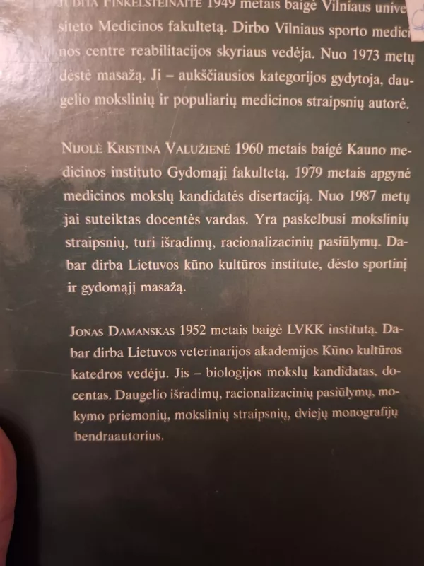 Masažas - Judita Finkelšteinaitė, Nijolė-Kristina Valužienė, Jonas Damanskas, knyga 4