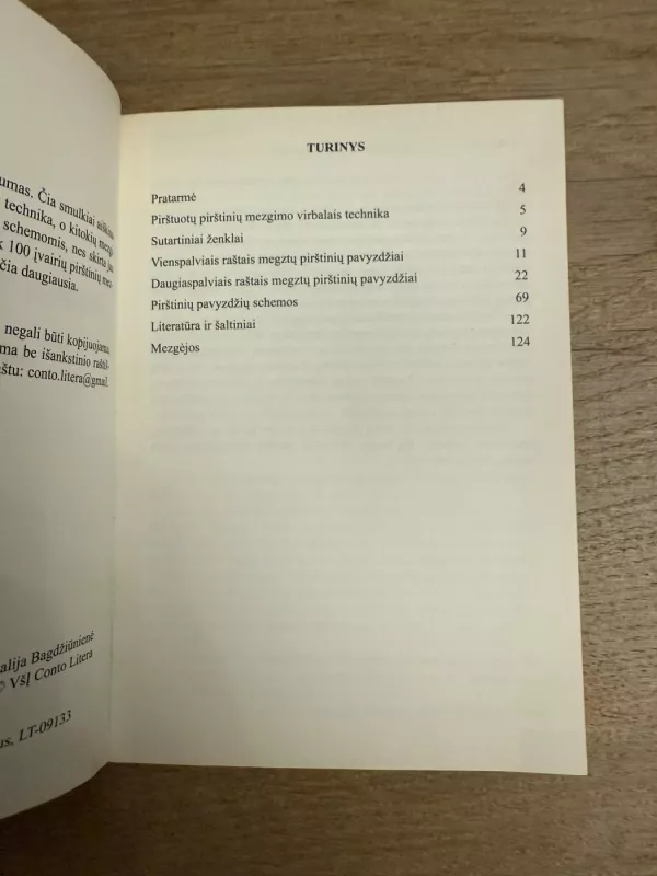 Pirštinių mezgimas virbalais 2 - Vitalija Bagdžiūnienė, knyga 3