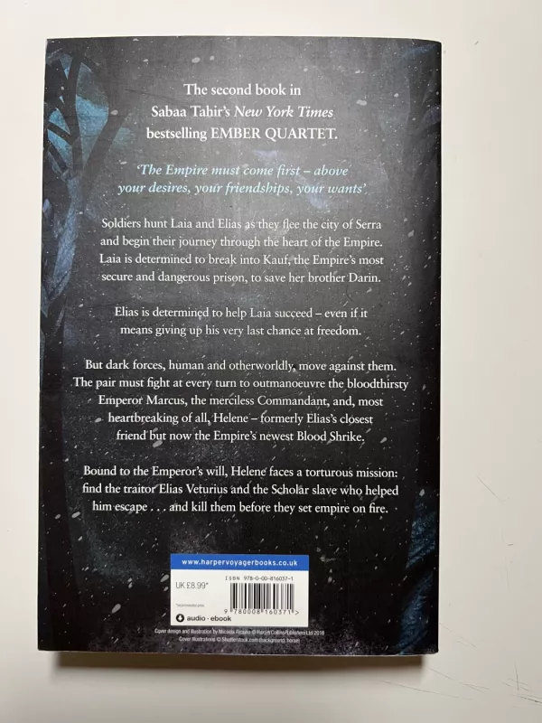 A Torch Againts the Night - Sabaa Tahir, knyga 4