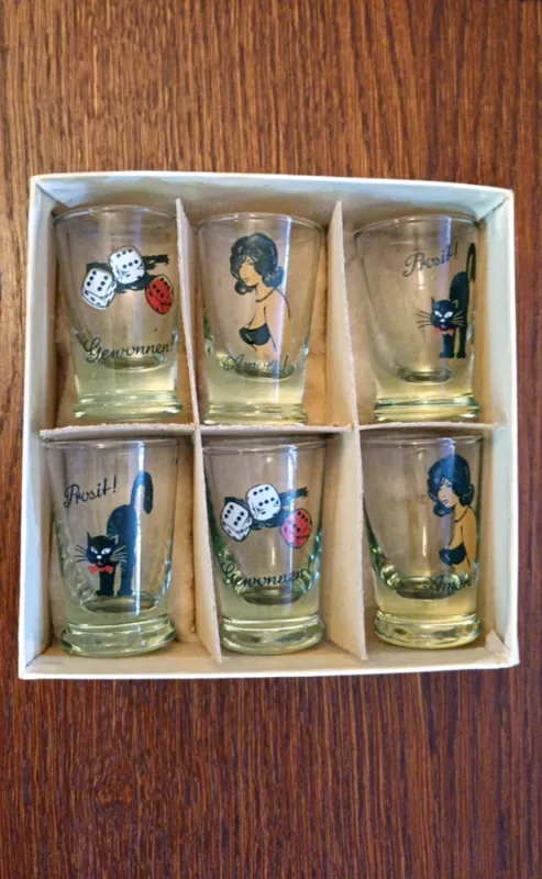 Vintažiniai stikliukai, 50ml, originalioje pakuotėje - , namai ir interjeras 3