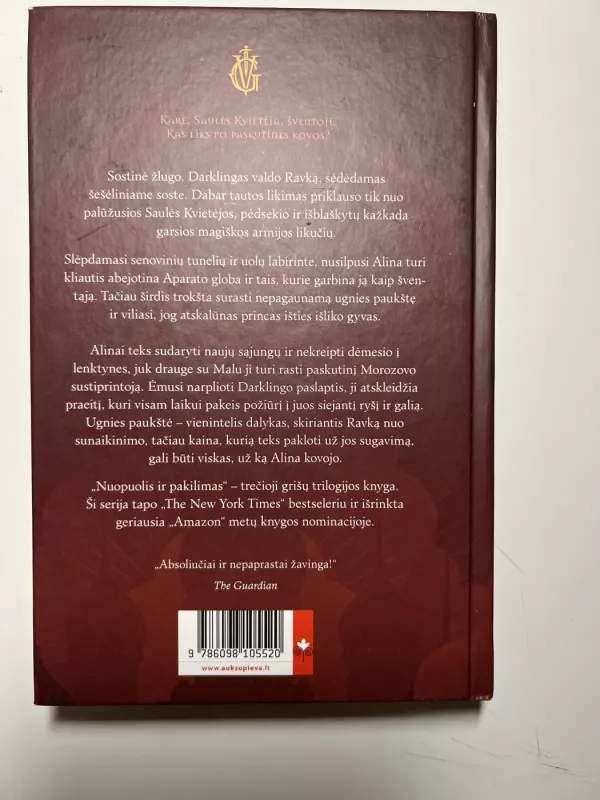 Nuopuolis ir pakilimas. Grišų trilogija. 3 knyga - Leigh Bardugo, knyga 6